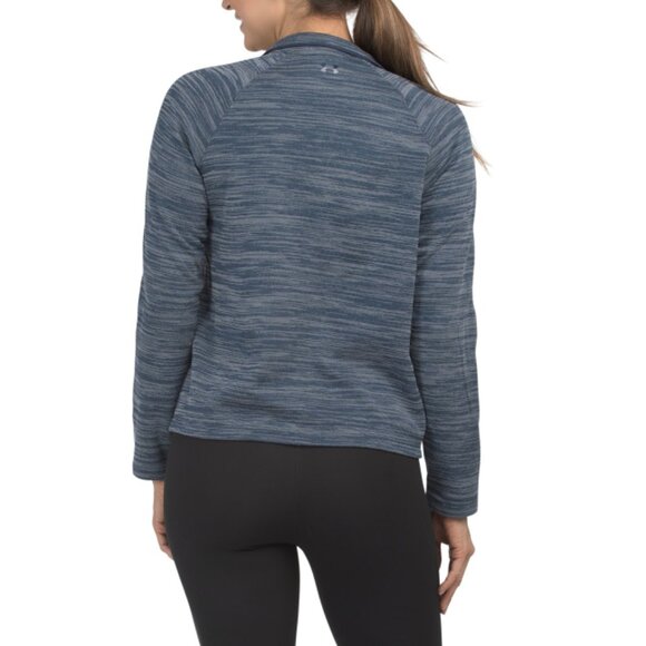 UNDER ARMOUR Academy Tempo Fleece Zip Front Sweatshirt - Picture 2 of 2